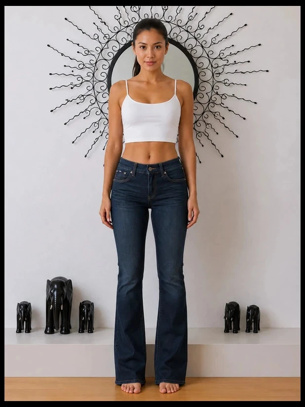 Calça jeans SMF Bootcut Nova com Etiqueta - Sequins & Denim Bruto - Tamanho 27 (36) – photo 8